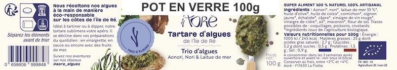 Tartare trio d'algues - Nature Bio
