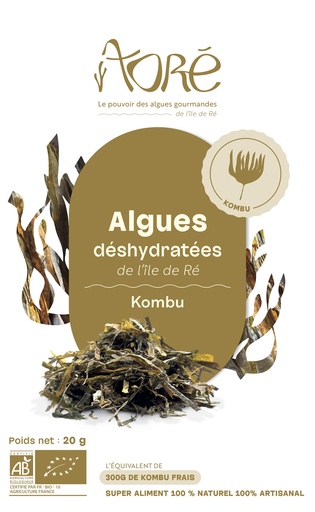 Algues déshydratées Kombu Bio 20g